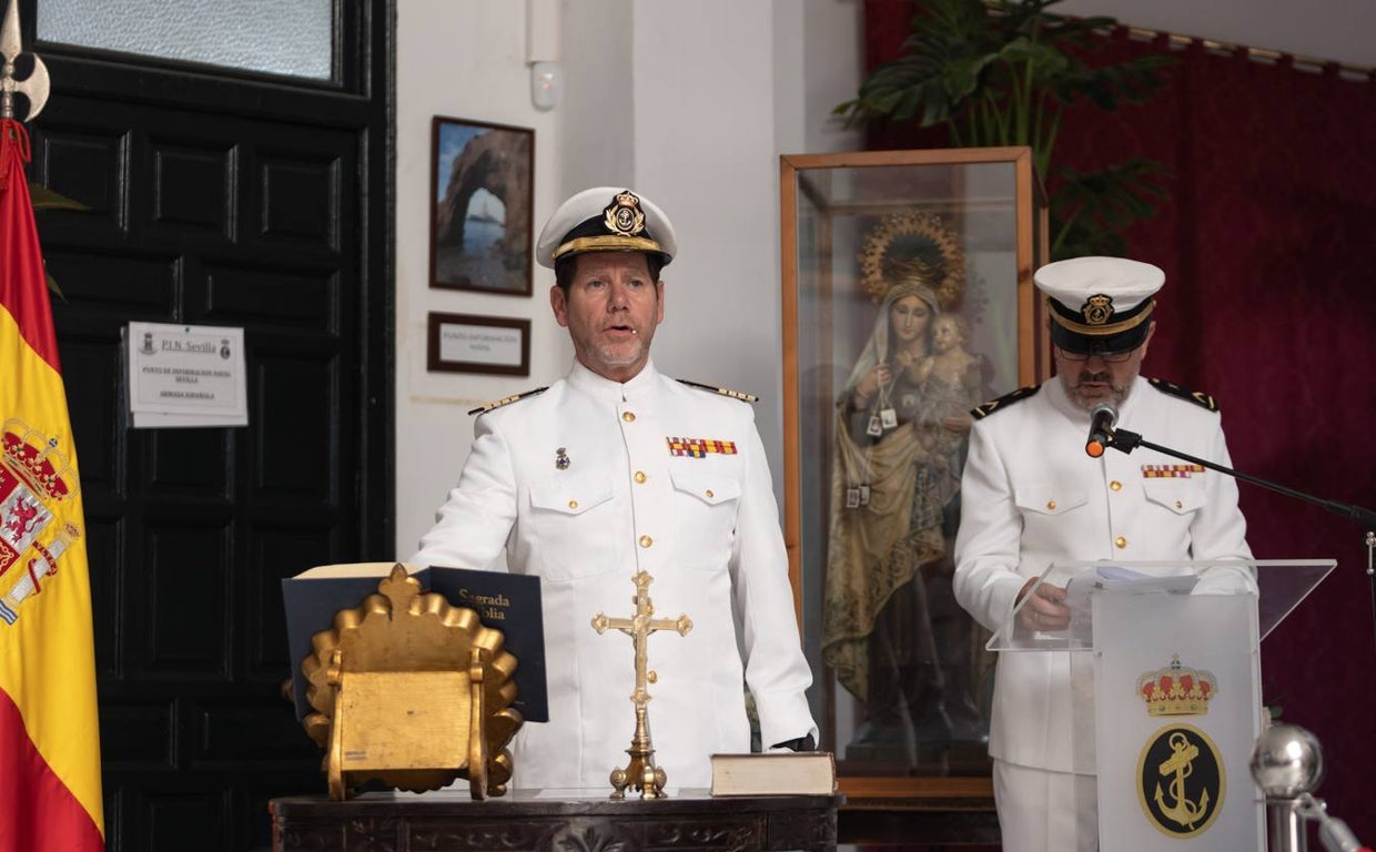 D. José Daniel González-Aller Lacalle, en la toma de posesión del Mando de la Comandancia