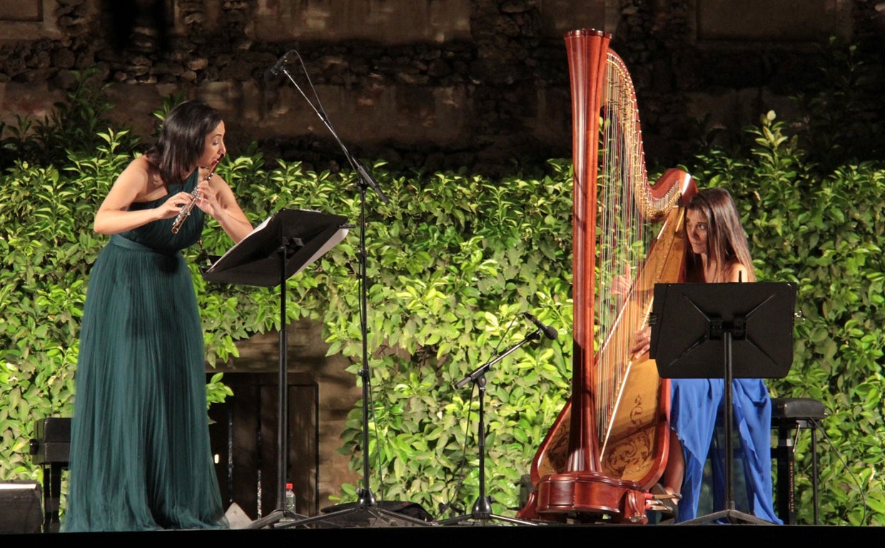 Rosa Díaz Cotán y Reham Fayed en un concierto reciente en el Alcázar