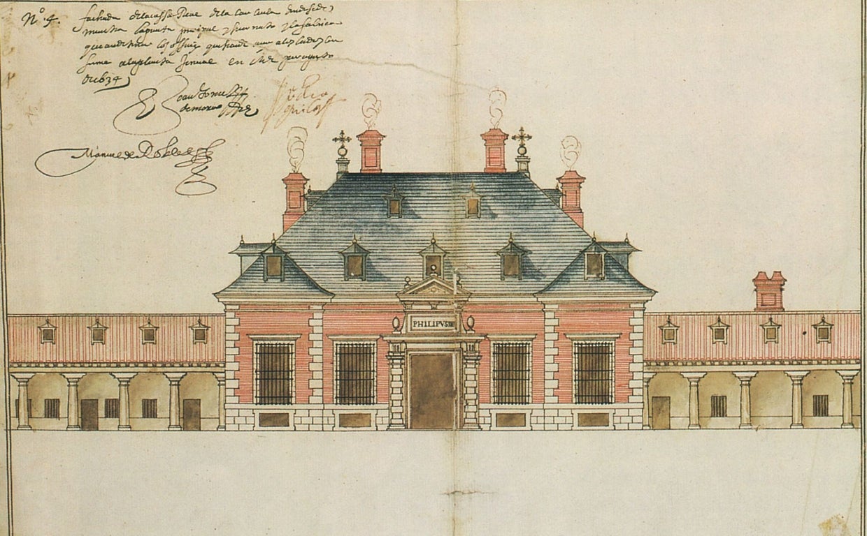Juan Gómez de Mora. Fachada principal del palacio de la Zarzuela. 1634