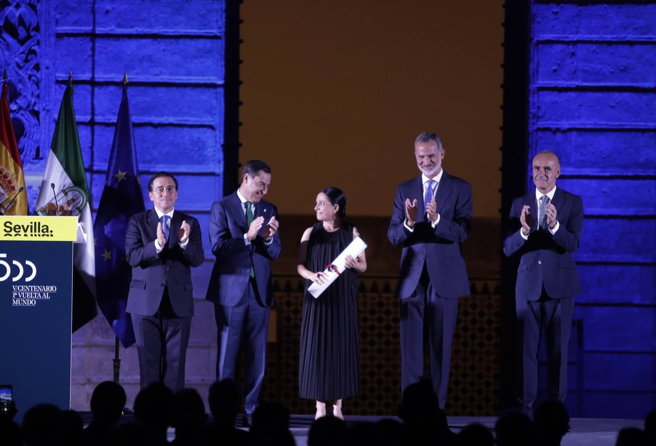 El Rey Felipe VI preside los actos de clausura del V Centenario de la I Vuelta al Mundo en el Real Alcázar de Sevilla