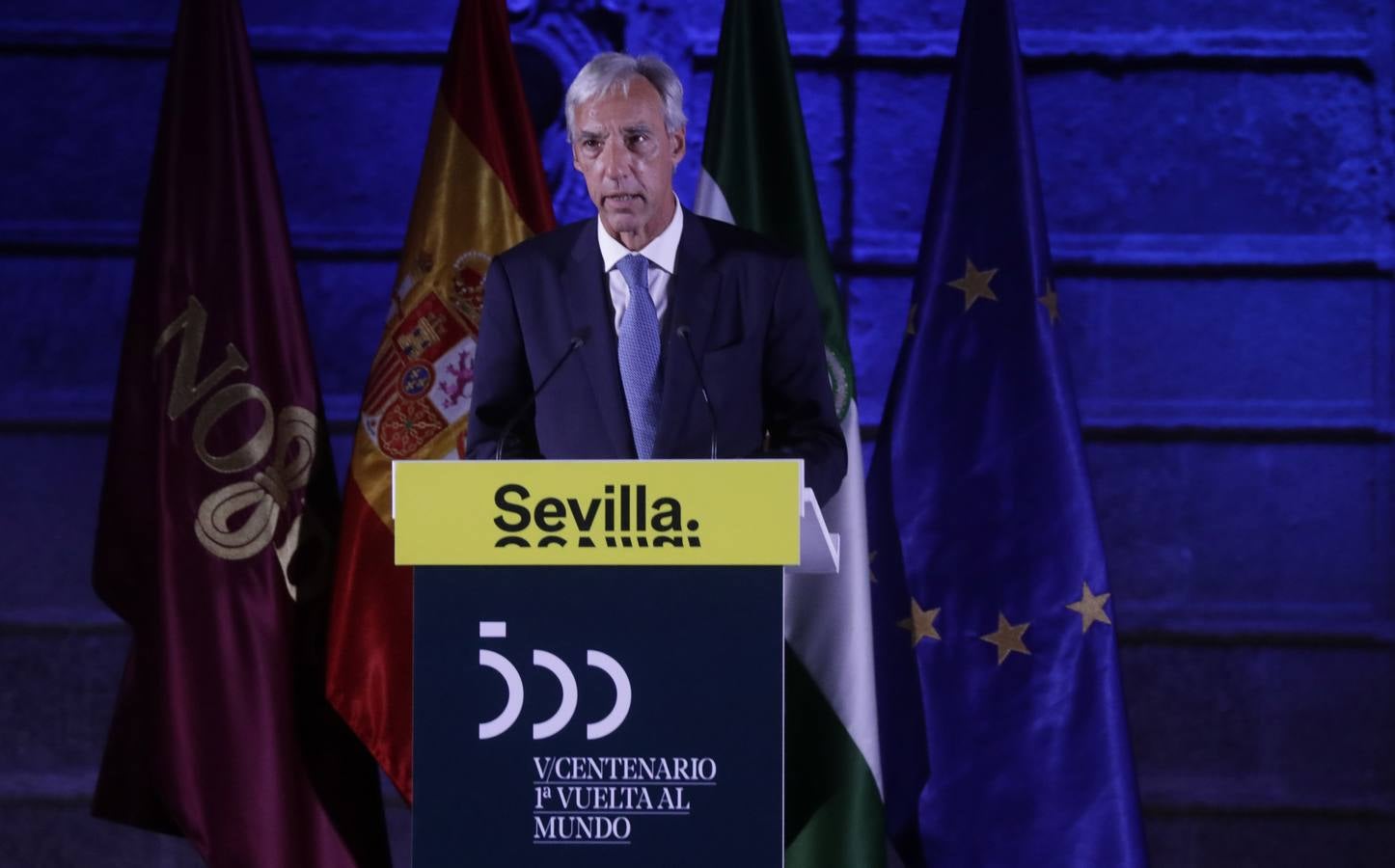 El Rey Felipe VI preside los actos de clausura del V Centenario de la I Vuelta al Mundo en el Real Alcázar de Sevilla