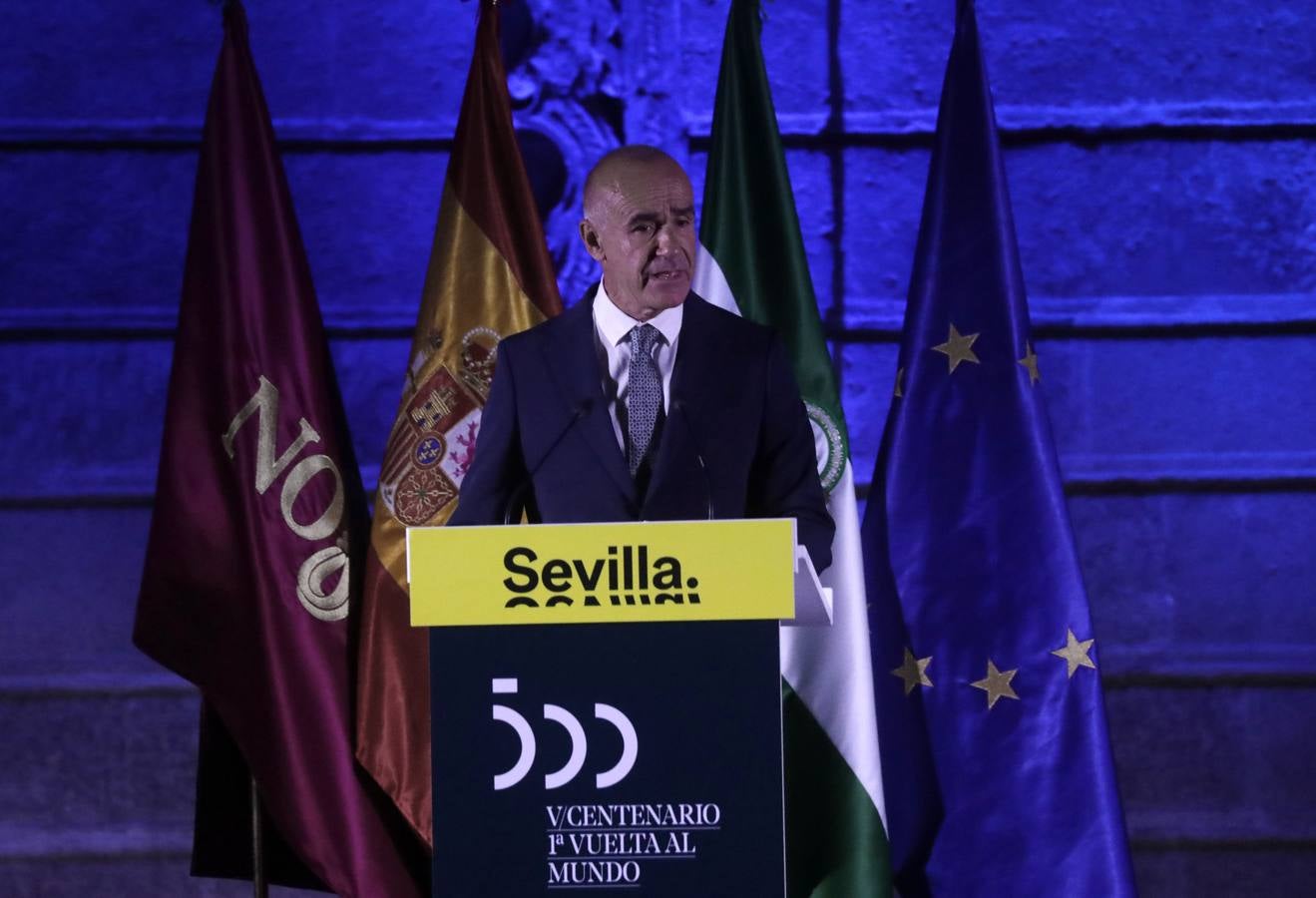 El Rey Felipe VI preside los actos de clausura del V Centenario de la I Vuelta al Mundo en el Real Alcázar de Sevilla