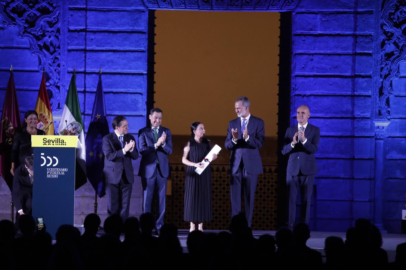 El Rey Felipe VI preside los actos de clausura del V Centenario de la I Vuelta al Mundo en el Real Alcázar de Sevilla