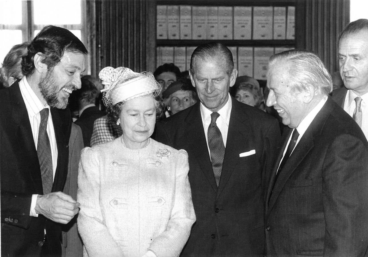 Visita de la Reina Isabel II y el Duque de Edimburgo a Sevilla en 1988
