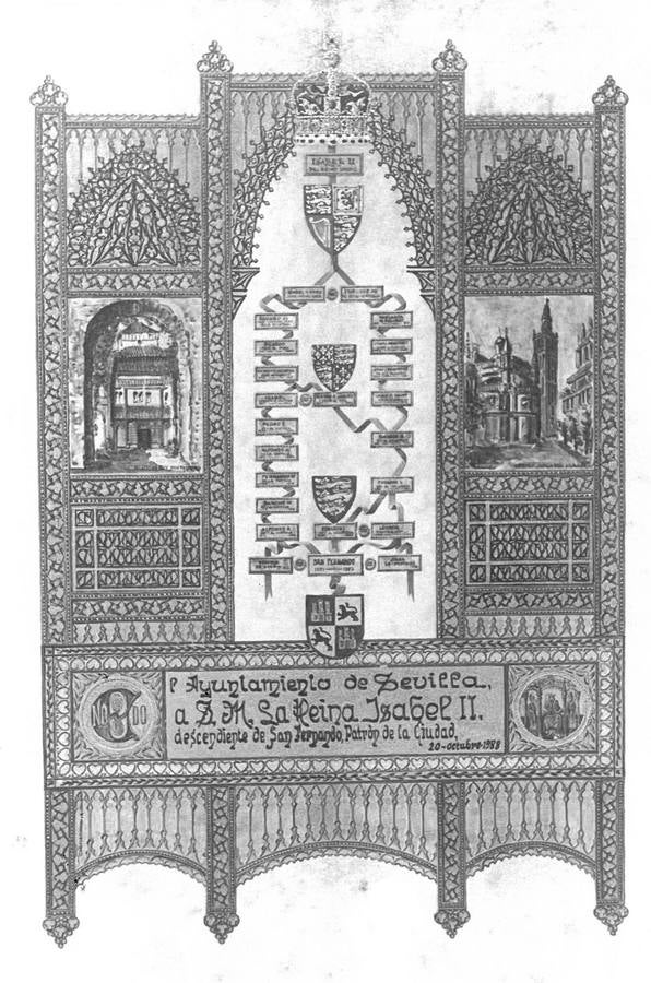 Visita de la Reina Isabel II y el Duque de Edimburgo a Sevilla en 1988