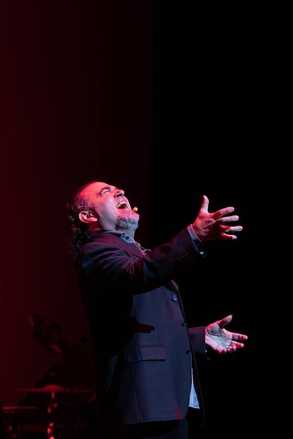 David Lagos durante la actuación que ofreció en el Cartuja Center en la Bienal de Flamenco de 2022