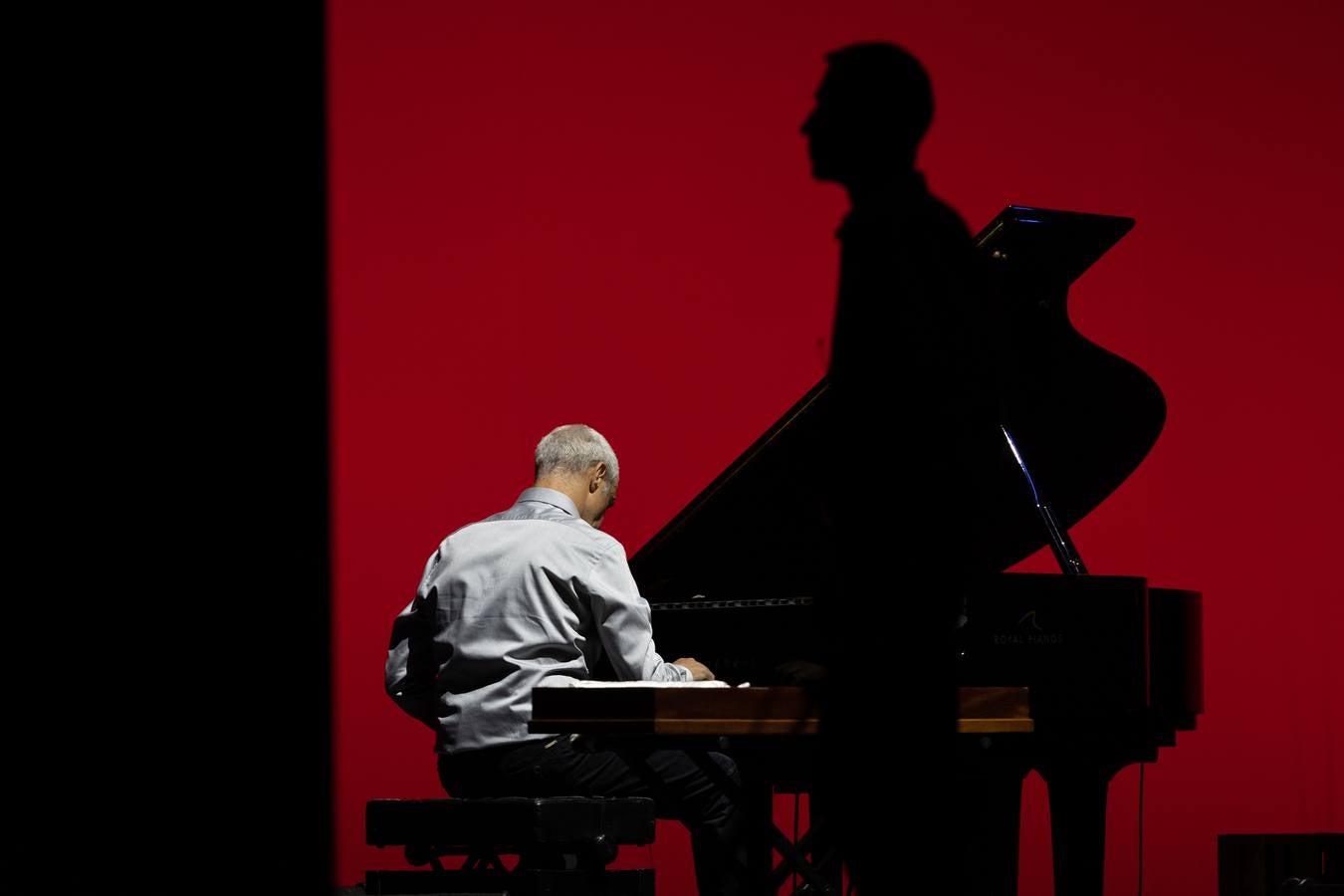 David Lagos durante la actuación que ofreció en el Cartuja Center en la Bienal de Flamenco de 2022