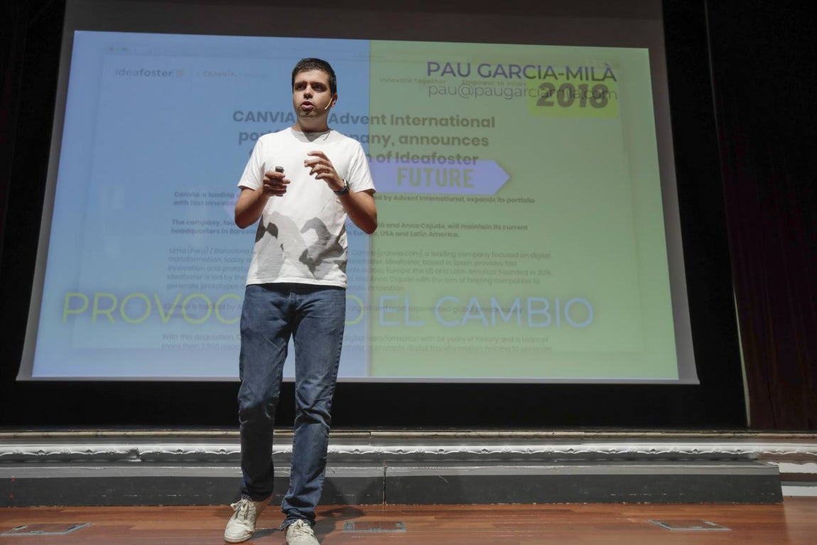 Pau García Milá, durante su conferencia 'Innovación: el camino constante entre el éxito y el fracaso'