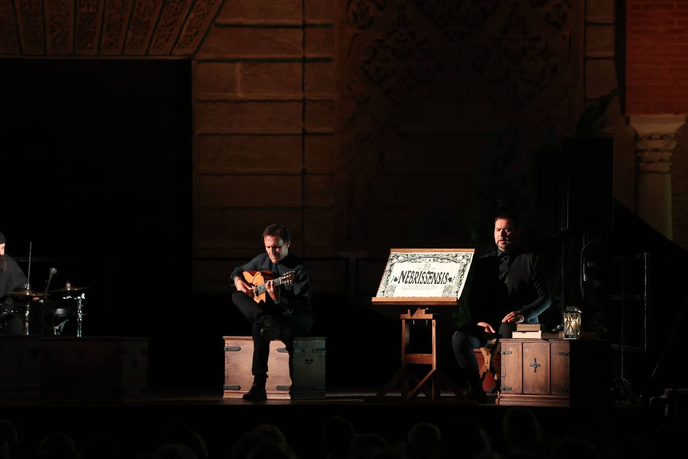 José Valencia, durante su espectáculo, en el Real Alcázar de Sevilla