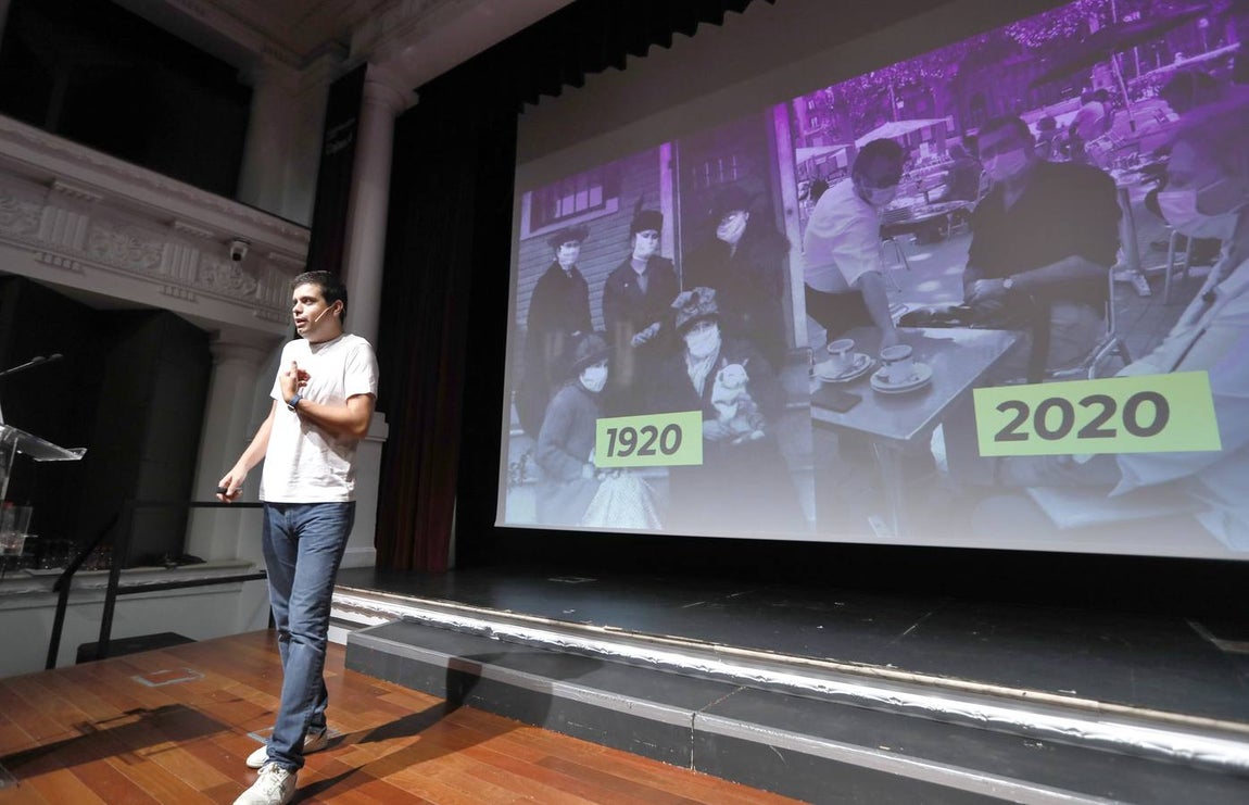 Pau García Milá, durante su conferencia 'Innovación: el camino constante entre el éxito y el fracaso' 