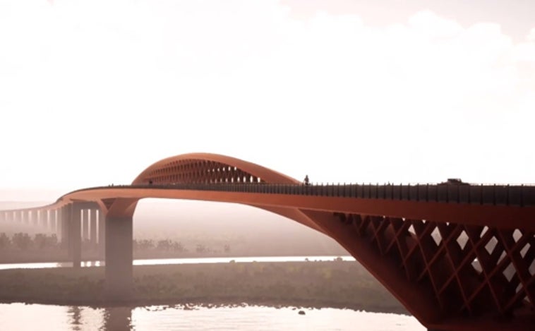 Recreación del puente que realizó la ingeniera Fhecor