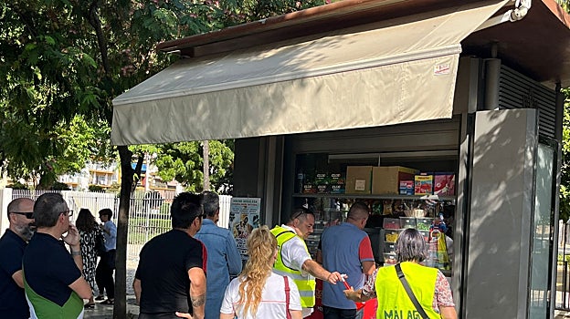 El quiosco no paró de vender agua a los manifestantes