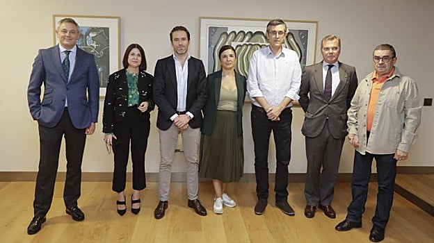Alberto García Reyes, Lourdes Pérez, Borja Sémper, Mercedes Camacho, Eduardo Madina, Enrique Queralt y Francisco Robles
