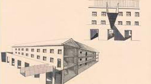 Bocetos del proyecto de Aldo Rossi para rehabilitar el corral del Conde
