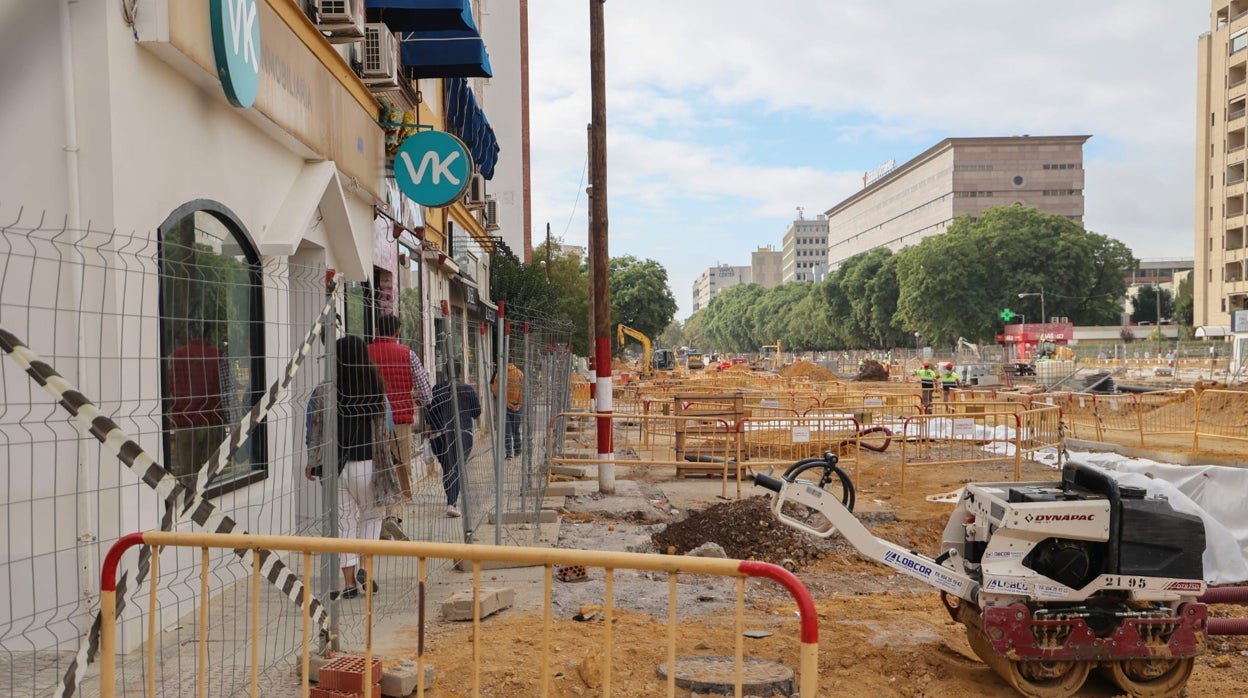 El comercio de Nervión pierde una cuarta parte de sus ventas por las obras del tranvía