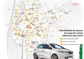 Así es el primer mapa de puntos de recarga para vehículos eléctricos de Sevilla