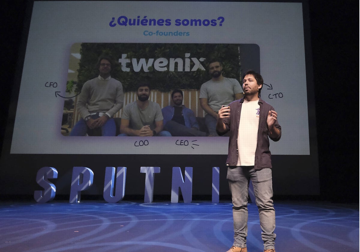 Jorge Moreno, cofundador y ÇCEO de Twenix, durante el programa de talento Sputni