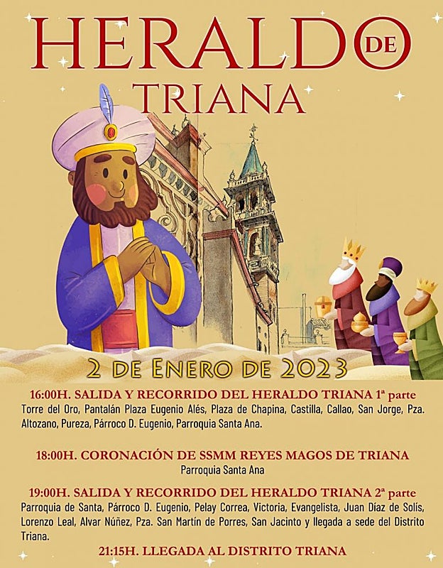 Heraldo Real del barrio de Triana: horario y recorrido en este 2 de enero