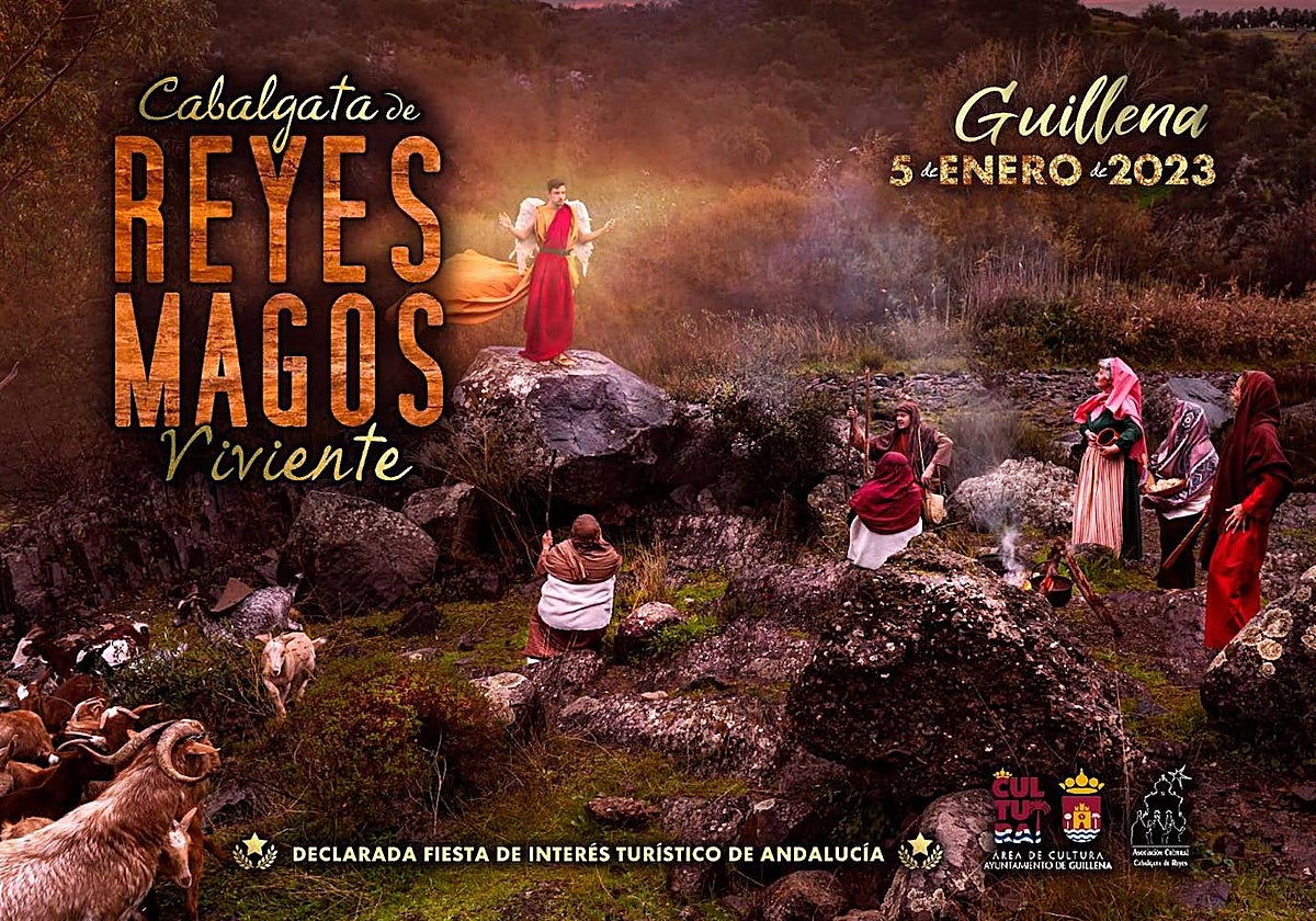 Cartel anunciador de la cabalgata de Reyes Magos viviente de Guillena