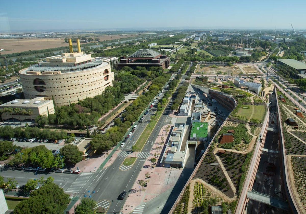 Vista del PCT Cartuja desde la Torre Sevilla