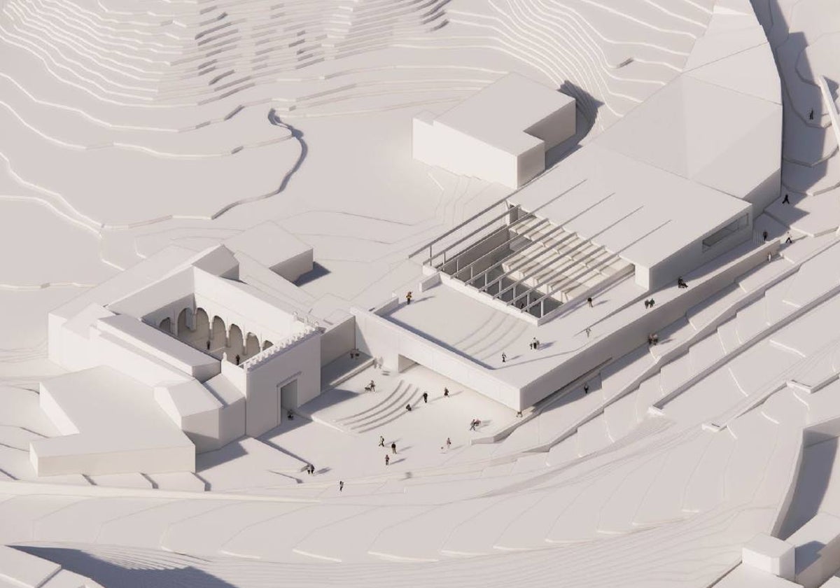 Maqueta ganadora del concurso de ideas para construir la Ciudad de la Música de Carmona
