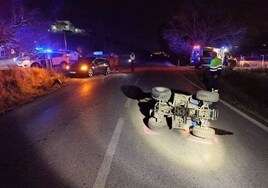 Fallece un hombre de 52 años tras una colisión entre un turismo y un quad en Lora del Río