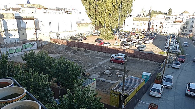 Vista general del solar donde se están realizando las excavaciones
