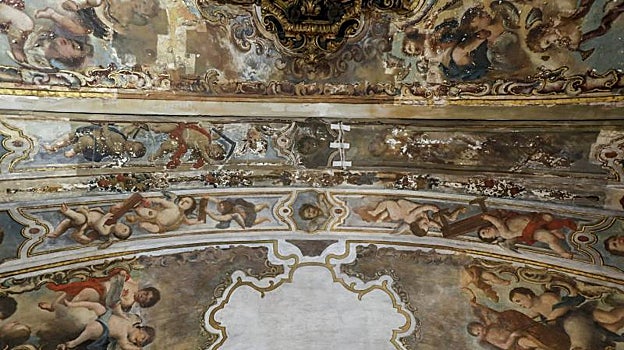 Detalle de la bóveda donde se está actuando