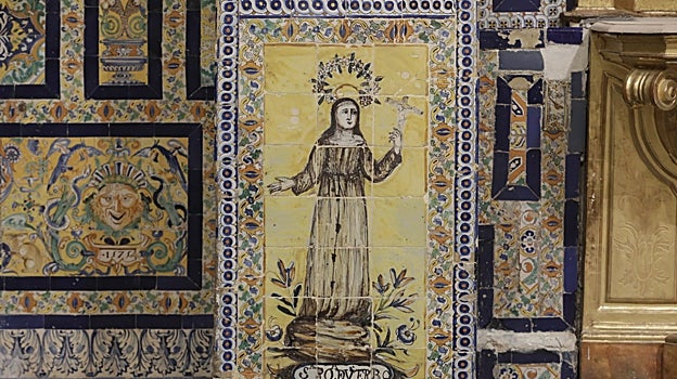 Zócalo de azulejos de la iglesia de Santa Clara