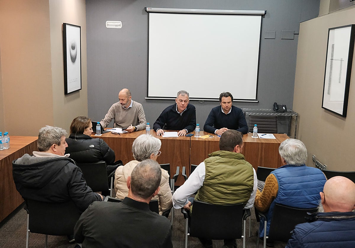 Sanz en la reunión mantenida en San Lázaro