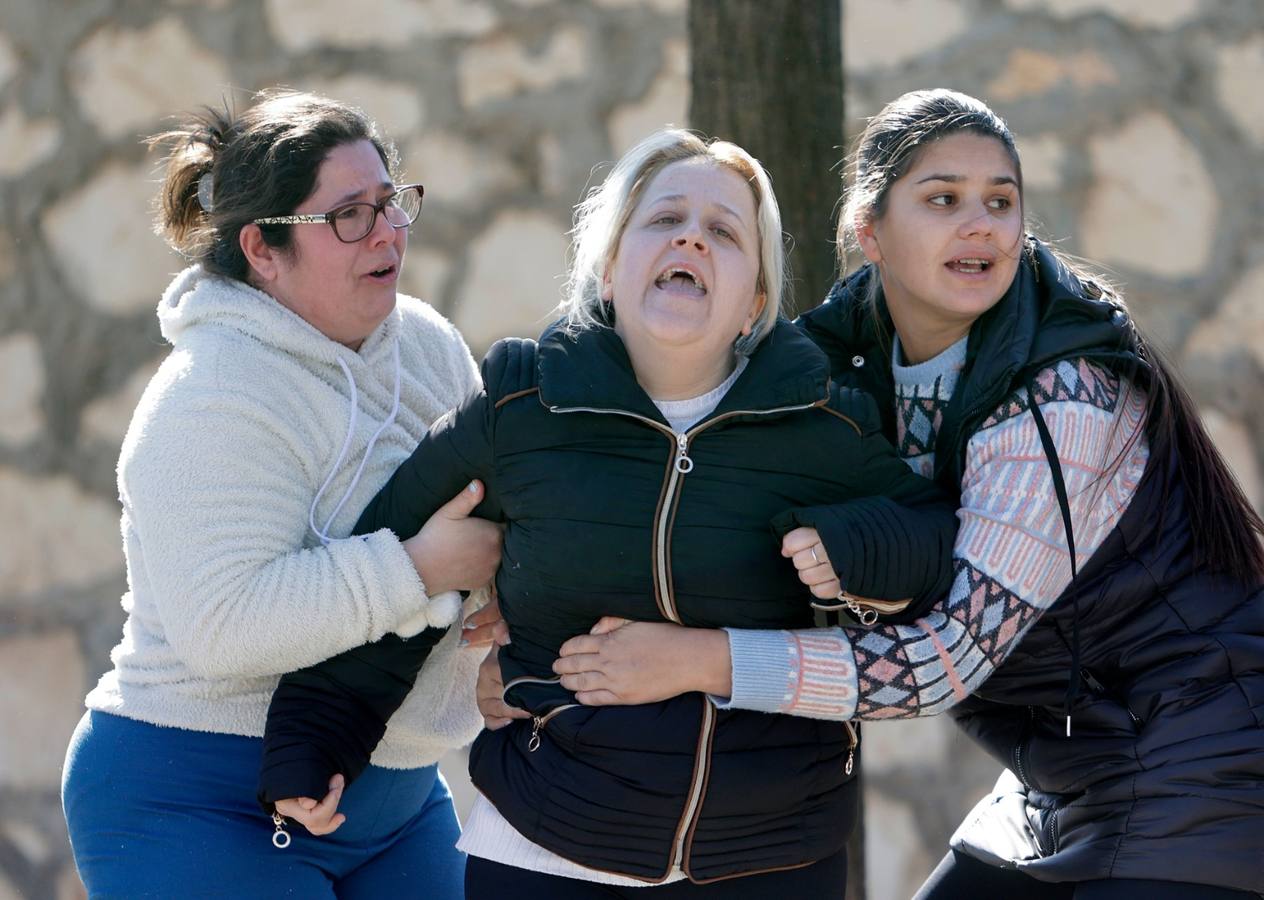 En imágenes, tensión durante la reconstrucción del crimen de El Rubio