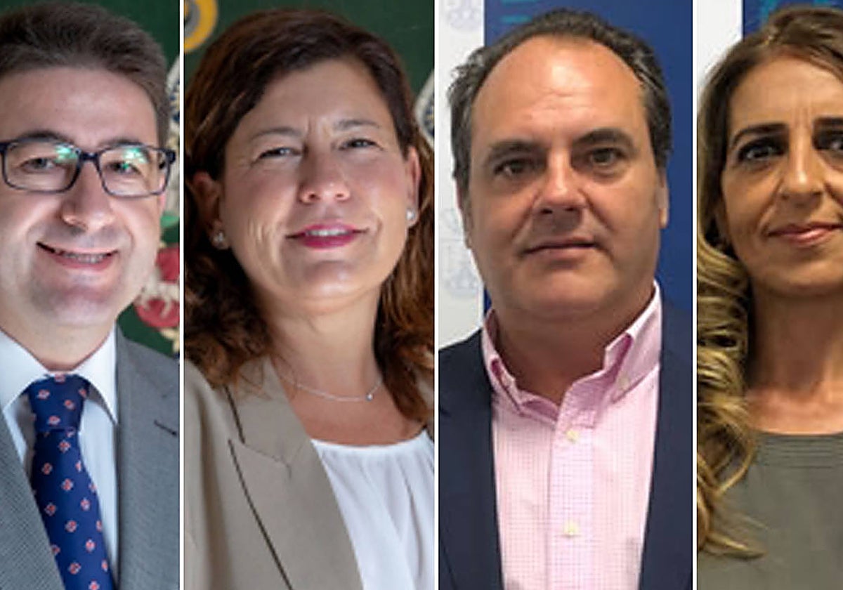 De izda. a dcha. Manuel Benjumea, Carmen Santa María, José L. Rodríguez y María José Morilla Cabeza