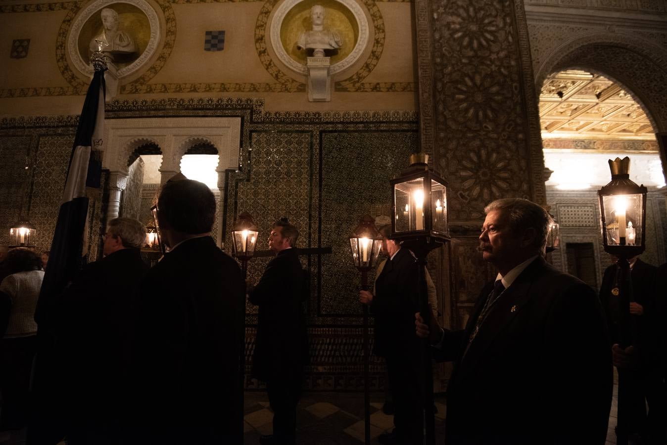 El tradicional viacrucis de la Pía Unión en la Casa de Pilatos