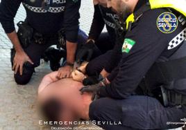 Detenido en Sevilla tras agredir a su madre y amenazar a la Policía con un cuchillo