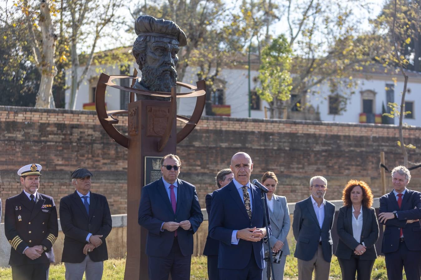Inauguración del monumento a Juan Sebastián Elcano en el Muelle de Nueva York