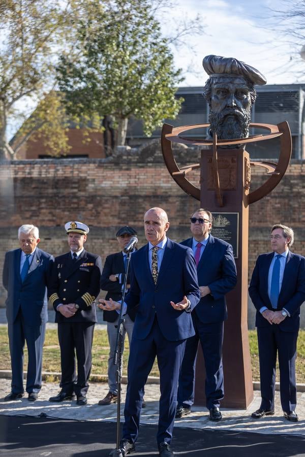 Inauguración del monumento a Juan Sebastián Elcano en el Muelle de Nueva York