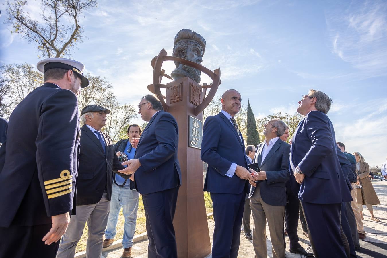 Inauguración del monumento a Juan Sebastián Elcano en el Muelle de Nueva York