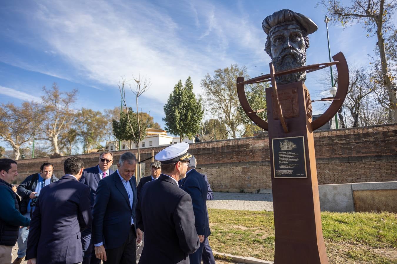 Inauguración del monumento a Juan Sebastián Elcano en el Muelle de Nueva York