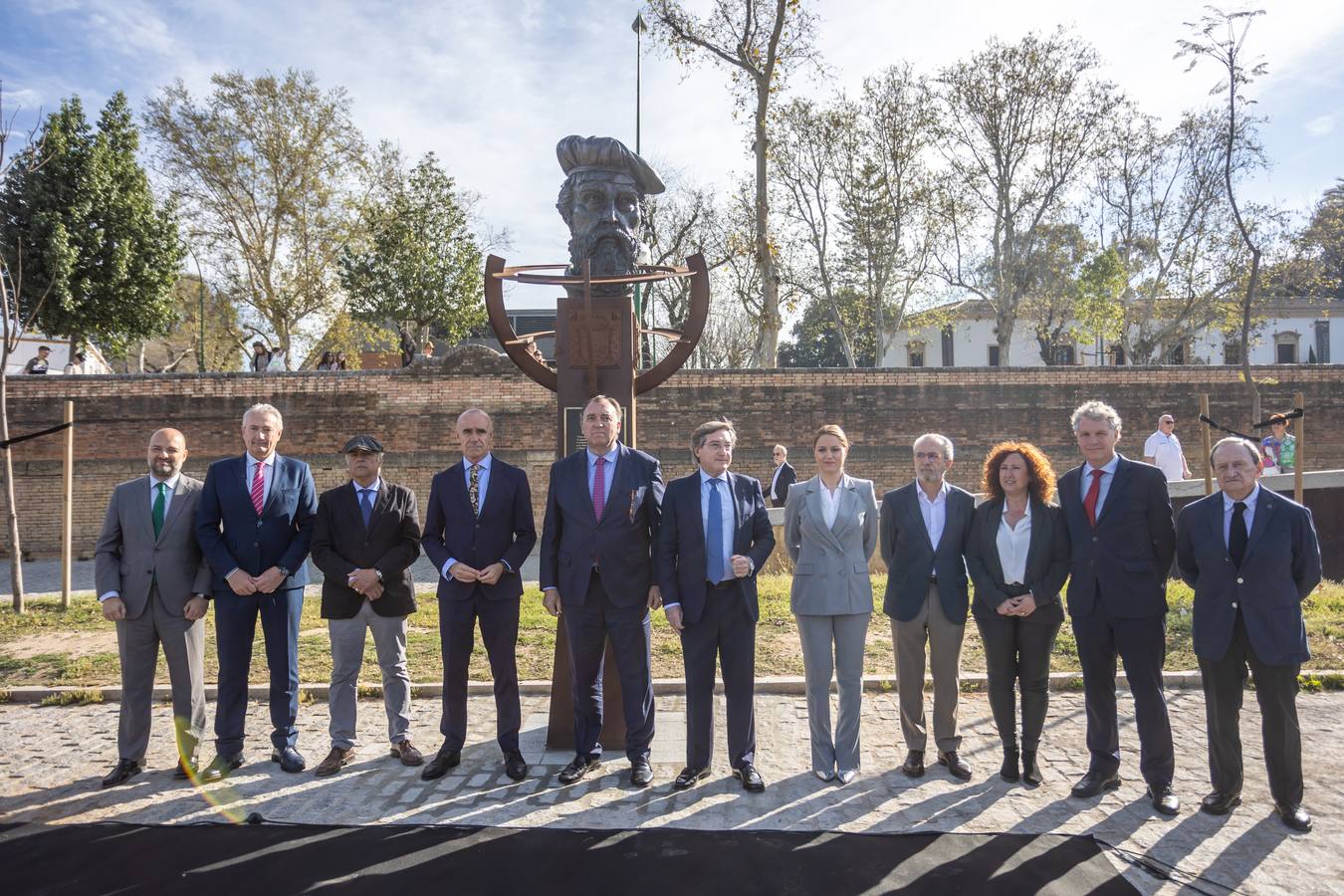 Inauguración del monumento a Juan Sebastián Elcano en el Muelle de Nueva York
