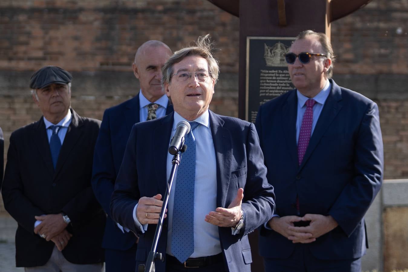 Inauguración del monumento a Juan Sebastián Elcano en el Muelle de Nueva York