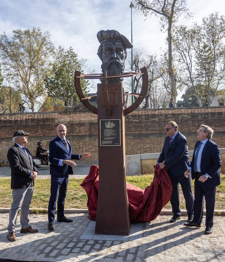Inauguración del monumento a Juan Sebastián Elcano en el Muelle de Nueva York