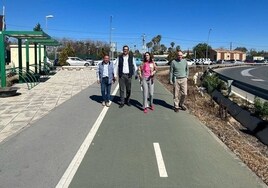 La Junta de Andalucía dotará de iluminación más de tres kilómetros de carriles bici del Aljarafe