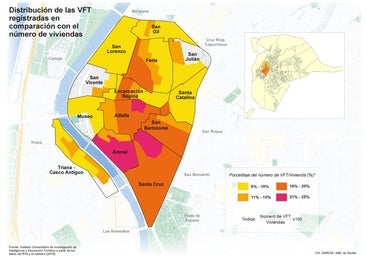 Los barrios de Sevilla con más saturación de pisos turísticos