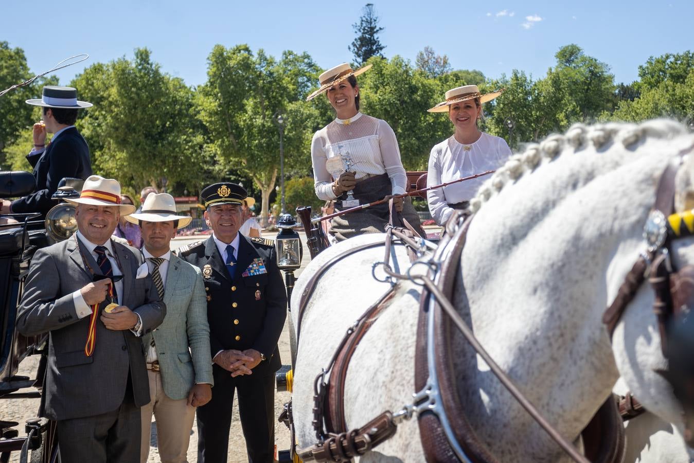 Entrega de trofeos del Campeonato Internacional de Enganches de Tradición en Sevilla