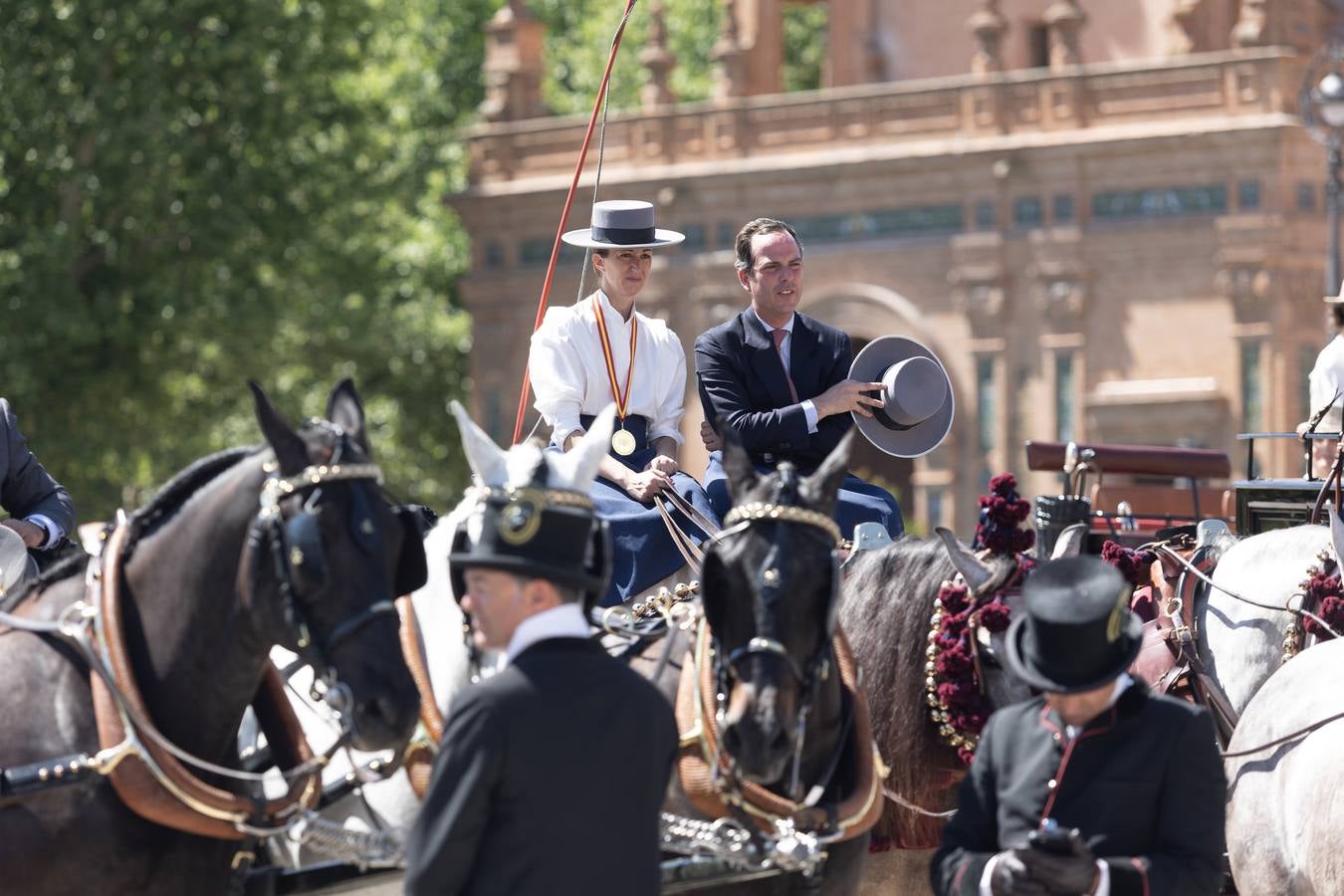 Entrega de trofeos del Campeonato Internacional de Enganches de Tradición en Sevilla