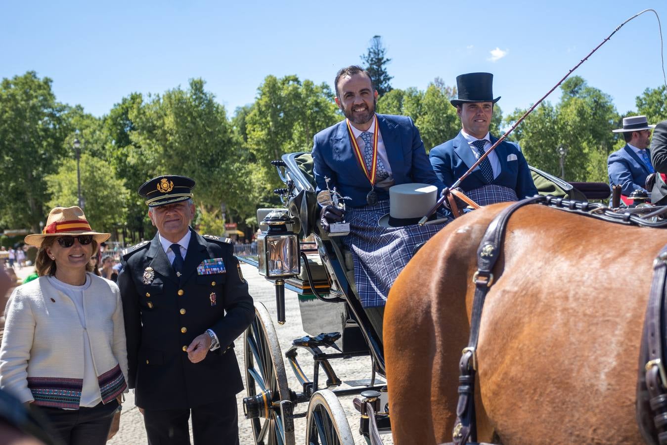 Entrega de trofeos del Campeonato Internacional de Enganches de Tradición en Sevilla