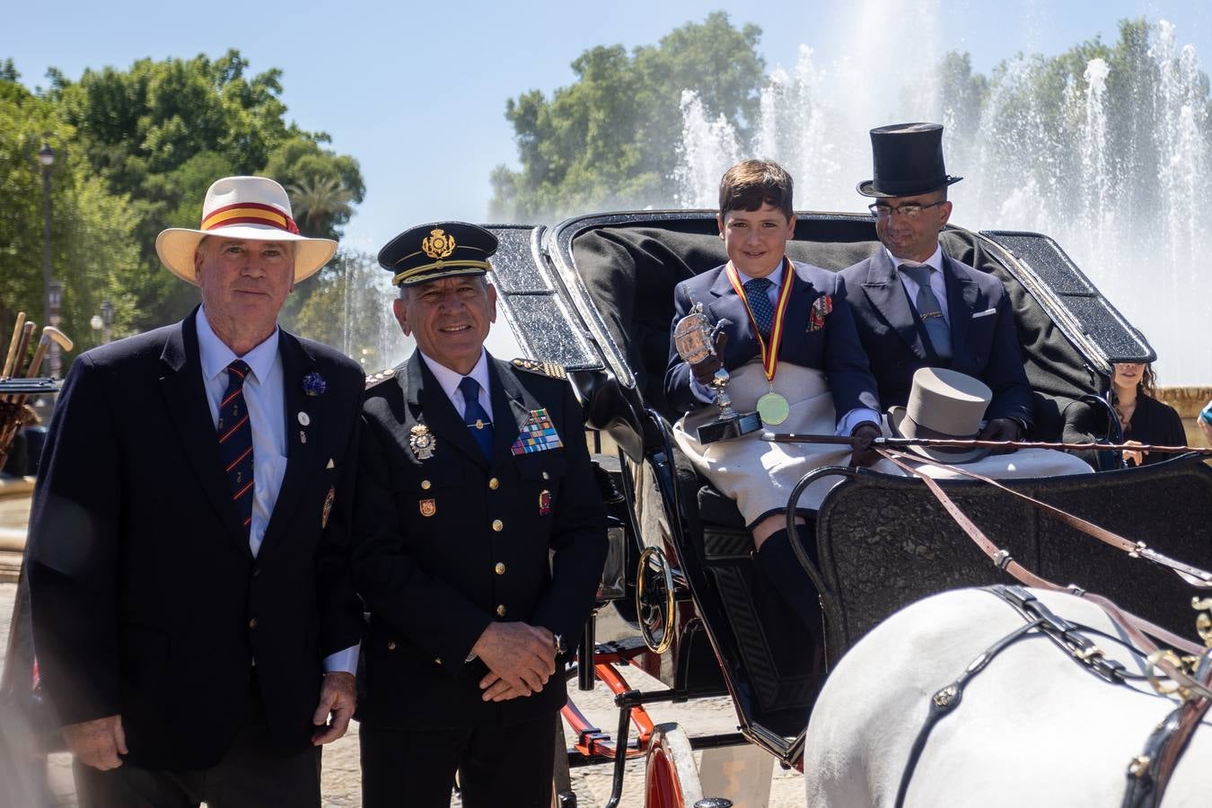 Entrega de trofeos del Campeonato Internacional de Enganches de Tradición en Sevilla