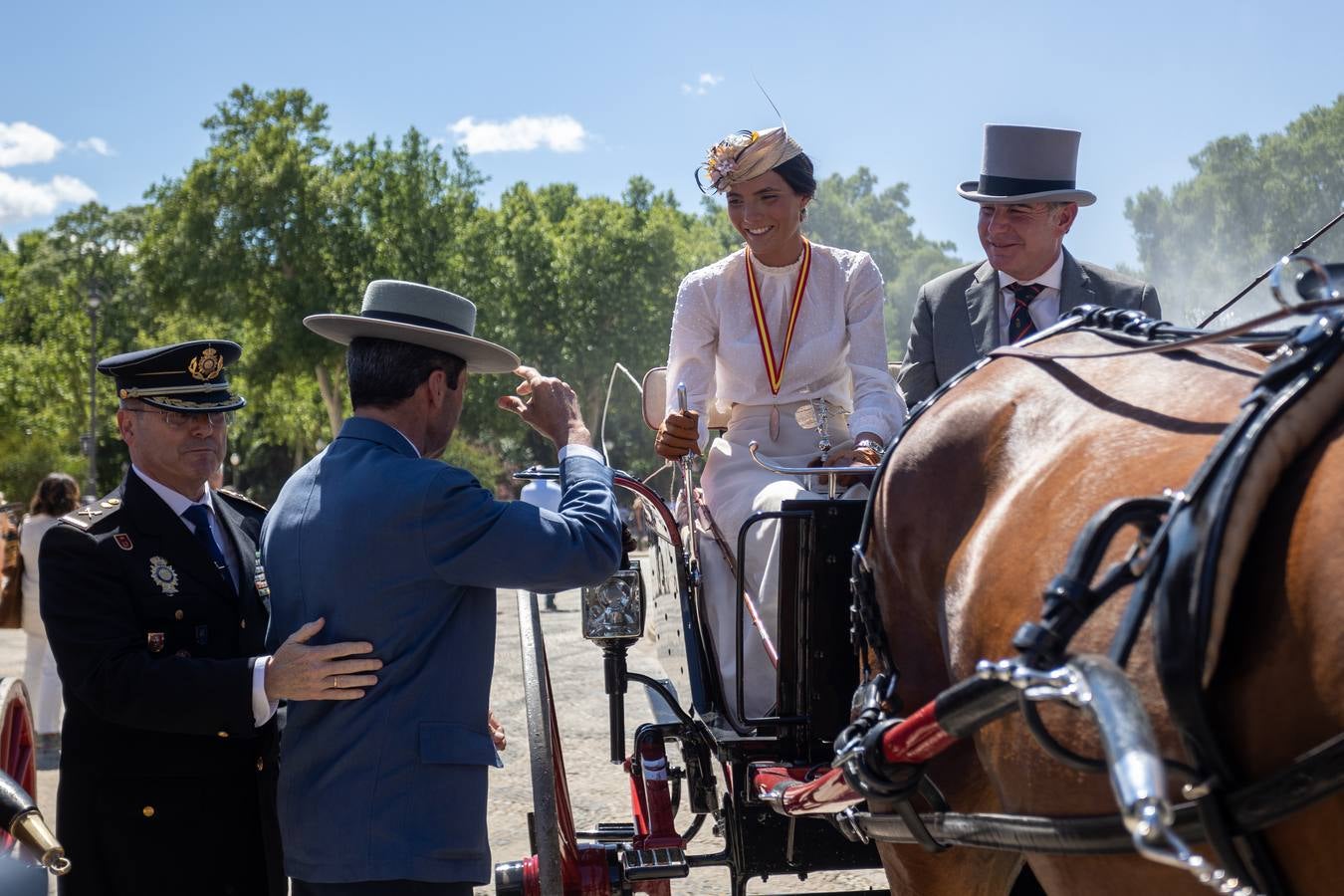 Entrega de trofeos del Campeonato Internacional de Enganches de Tradición en Sevilla