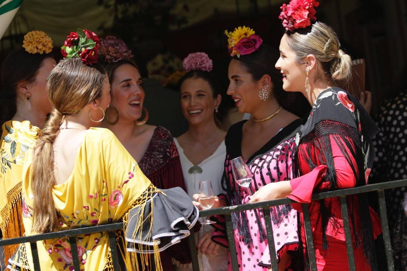 Ambiente del real de la Feria este domingo 