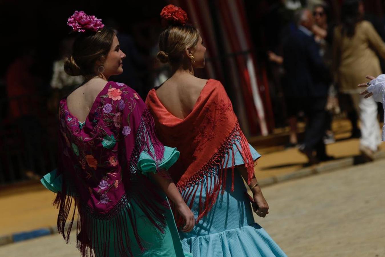 Ambiente del real de la Feria este domingo 